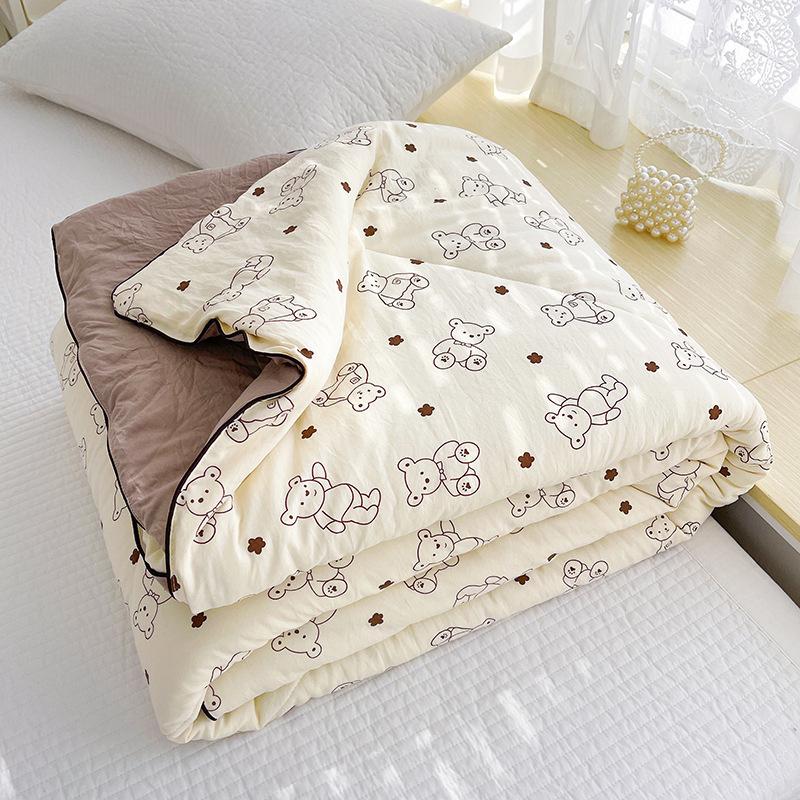 Summer Quilt Comforter Printed Thin Quilt for Home Decor Soft Cotton Breathable Air Conditioner Quilts Home Decor Soft Cotton Quilts