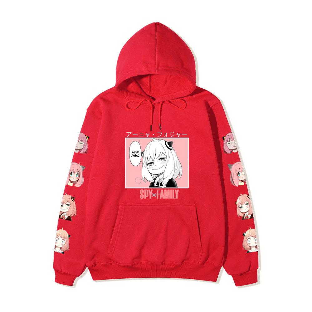 Spy X Family Anya Forger Anime Graphic Hoodie Unisex Winter Fleece Lined Warm Hooded Sweatshirt Men Women Daily Casual Long Sleeve Pocket Pullover