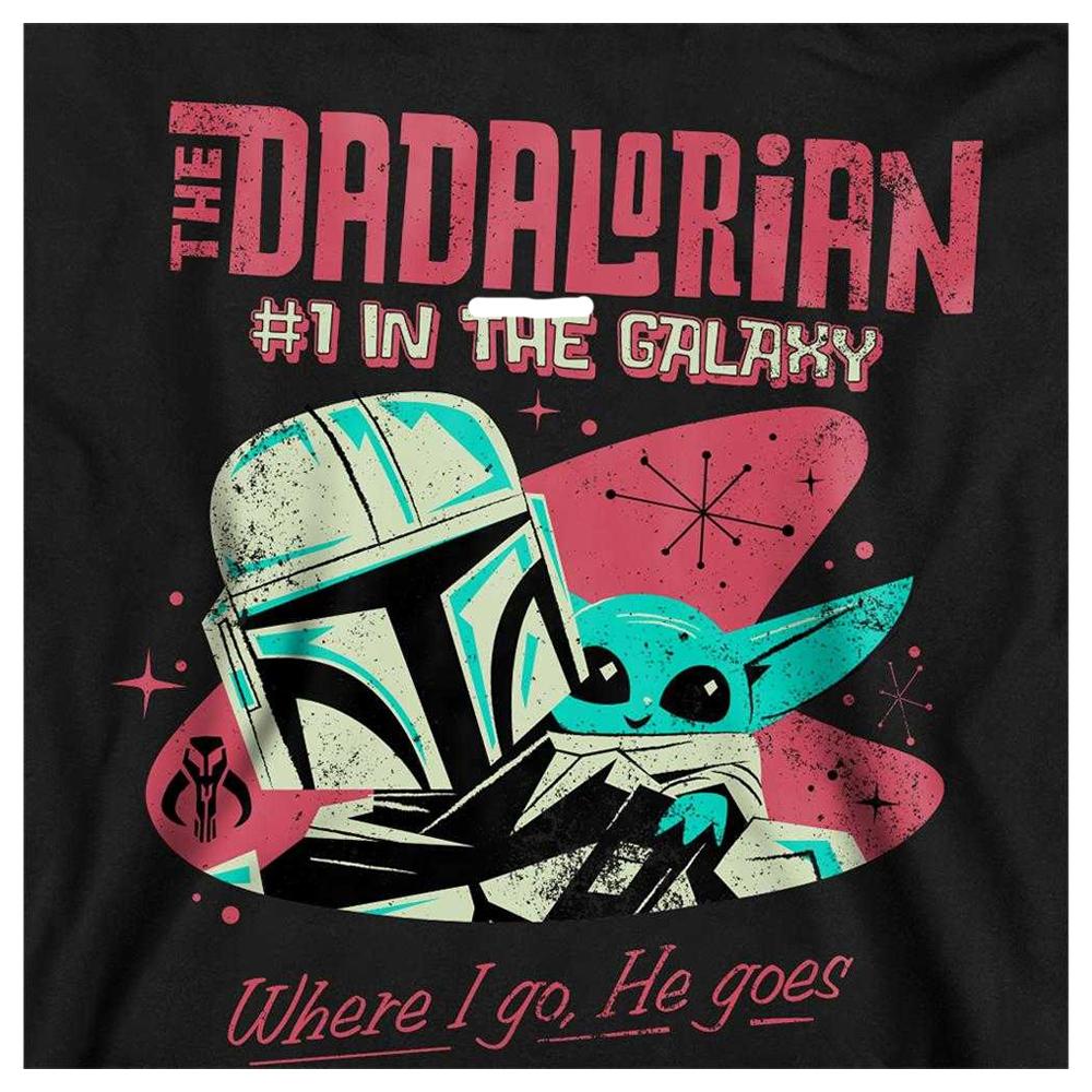 Star Wars Unisex Adult #1 Dadalorian Where I Go Sweatshirt