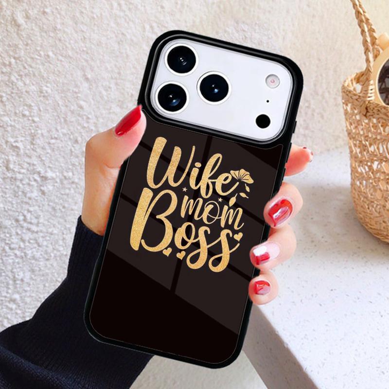 Wife Mom Boss Soft Phone Case For iPhone 17 Air 16 15 14 13 12 11 Pro Max Plus