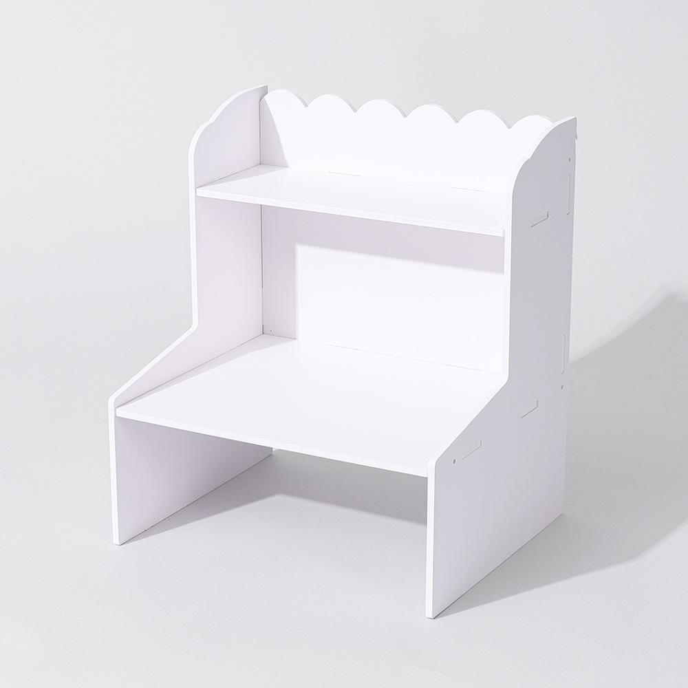 Raft de Depozitare de Birou din Dantelă cu Strat Dublu cu Sertar Avansat, Design Multistrat