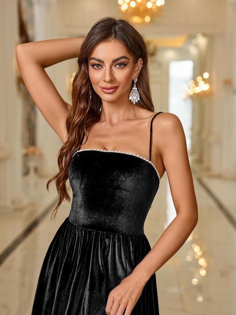 European & American Solid Color Sexy Slim-Fit Camisole Dress for Women