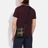 COACH Barrel Coated Canvas Smooth Calfskin Crossbody Bags Mini Men's Olive Green (Unisex) Crossbody Bags CC024 QBUOX