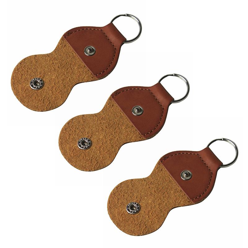 3PCS/Pack PU Leather Potable Guitar Pick Bag Black Brown 2Color Available Pick Holder Pick Storage Keychain Guitar Accessory ZYF