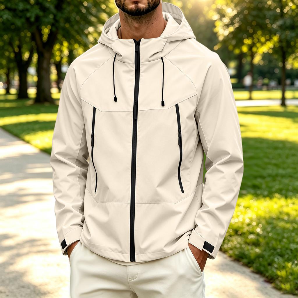 Men's Outdoor Sports Jacket Windbreaker for Hiking Running and