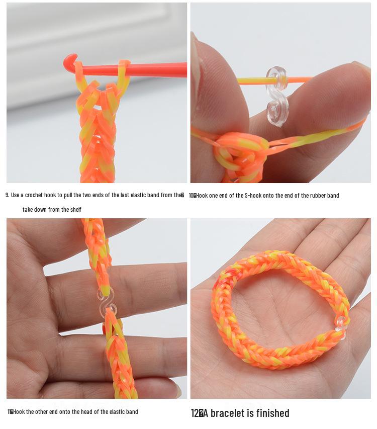 15000-Piece Rainbow Rubber Band DIY Bracelet Kit for Kids