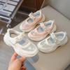 Light Weight Girls Sneakers LOVE Embroidery Anti-Stuffy Mesh Vamp Children Shoes Girl Comfortable Platform Shoes for Kids I02284