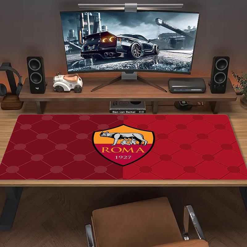 AS Roma Print  Cushion Non-slip Laptop Tablet Big Mousepad XXL Mat Mini PC Playmat With Lock edge