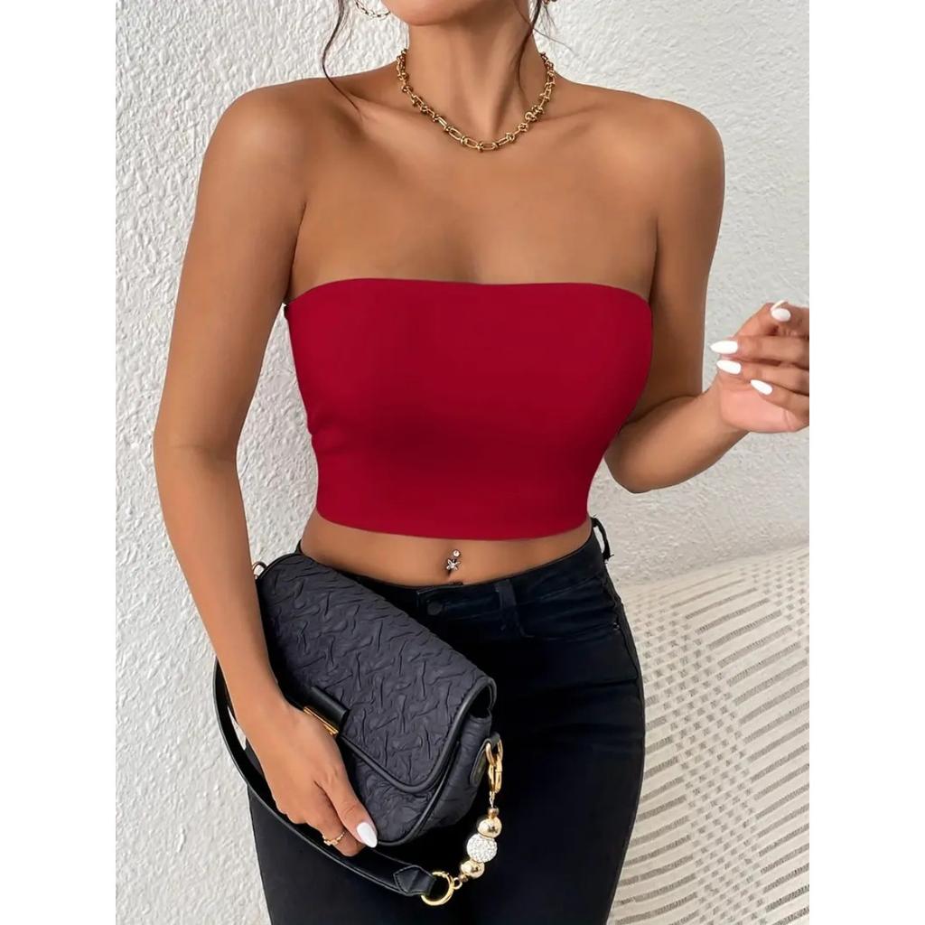 Damen Einfarbiger Alltäglicher Casual BH, Stoßfester und Anti-Hänge-BH, Ohne Stahlbügel, Damen Brustwickel, Geeignet zum Tragen zu jeder Jahreszeit