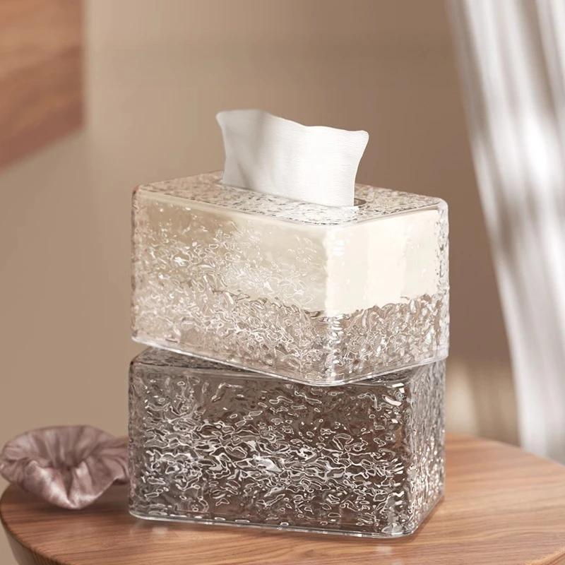 Living Room Tissue Box Premium Luxury Desktop Organizer Napkin Paper Dispenser Multi Function Tissue Bag Paper Holder Essential