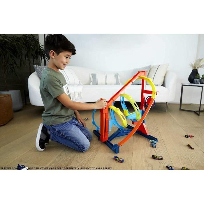 Track Builder Unlimited Coffret Spirale Infernale, Piste Avec Loopings Et Cible, 1 Voiture Incluse, Jouet Pour Enfant [143]