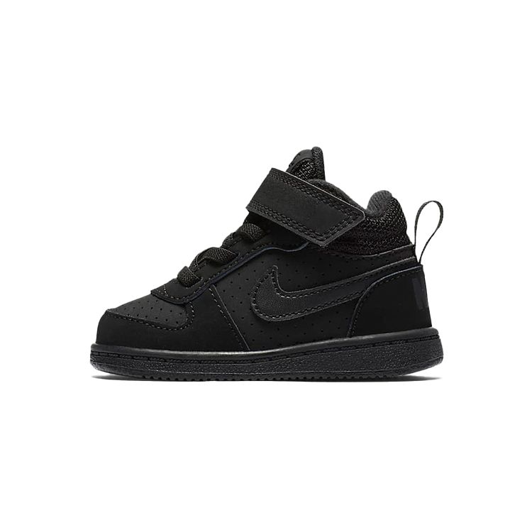 Nike Court Borough Mid TD Triple Black Baby Sneakers 870027-001