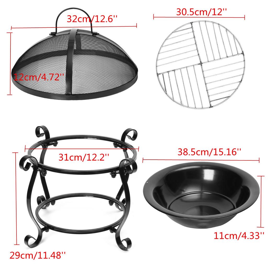 Outdoor BBQ Portable Barbecue Burner Cooker Patio Fireplace Stove Camping Grills