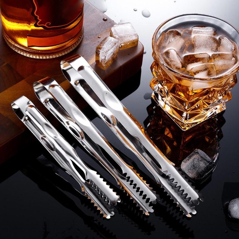 Stainless Steel Ice Tongs Non-Stick Bread Tongs Serving Tongs with Teeth Bar Sugar Ice Tongs Bar Kitchen Serving Tongs