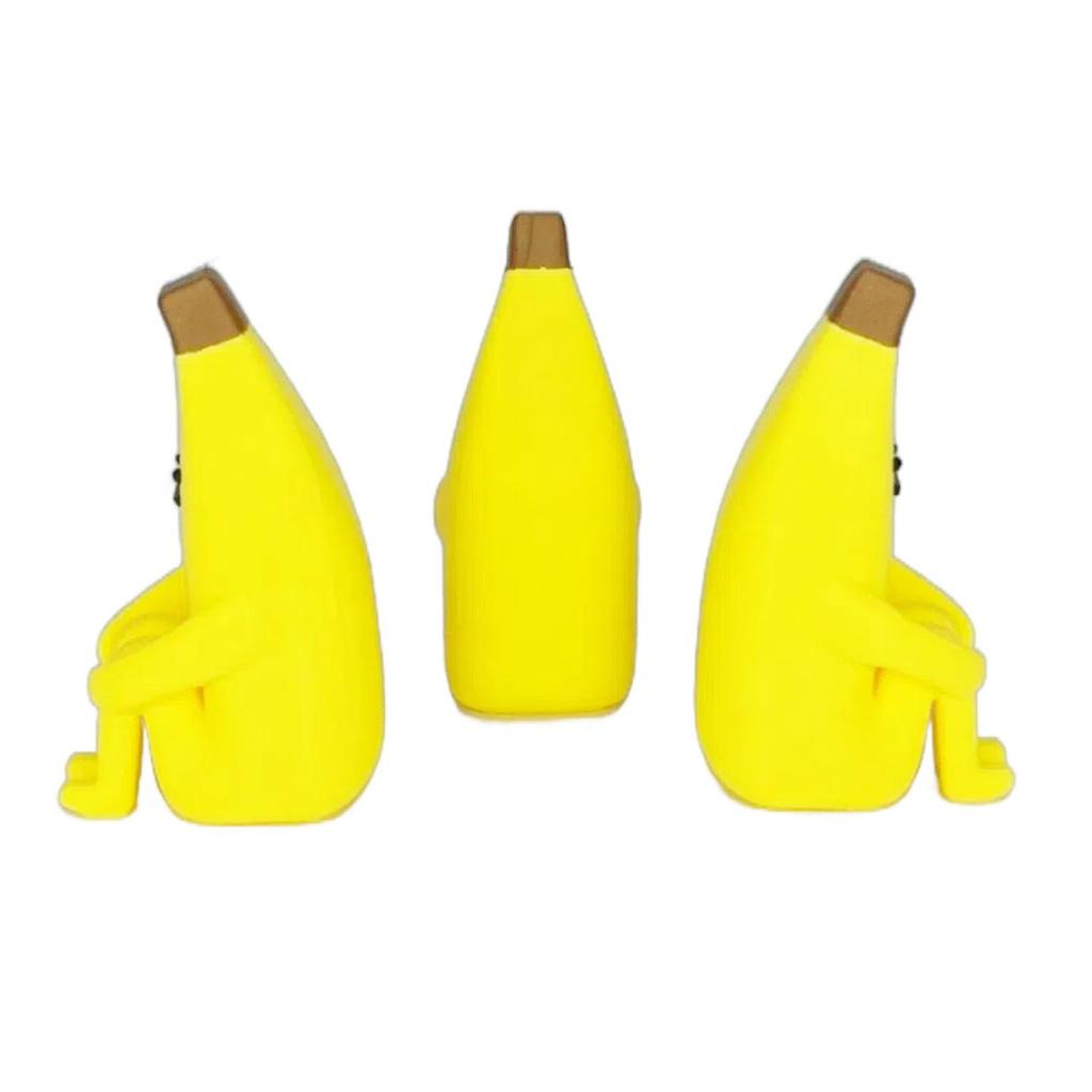 3D Printed Anxious Banana: Blue & Green Funny Ornament