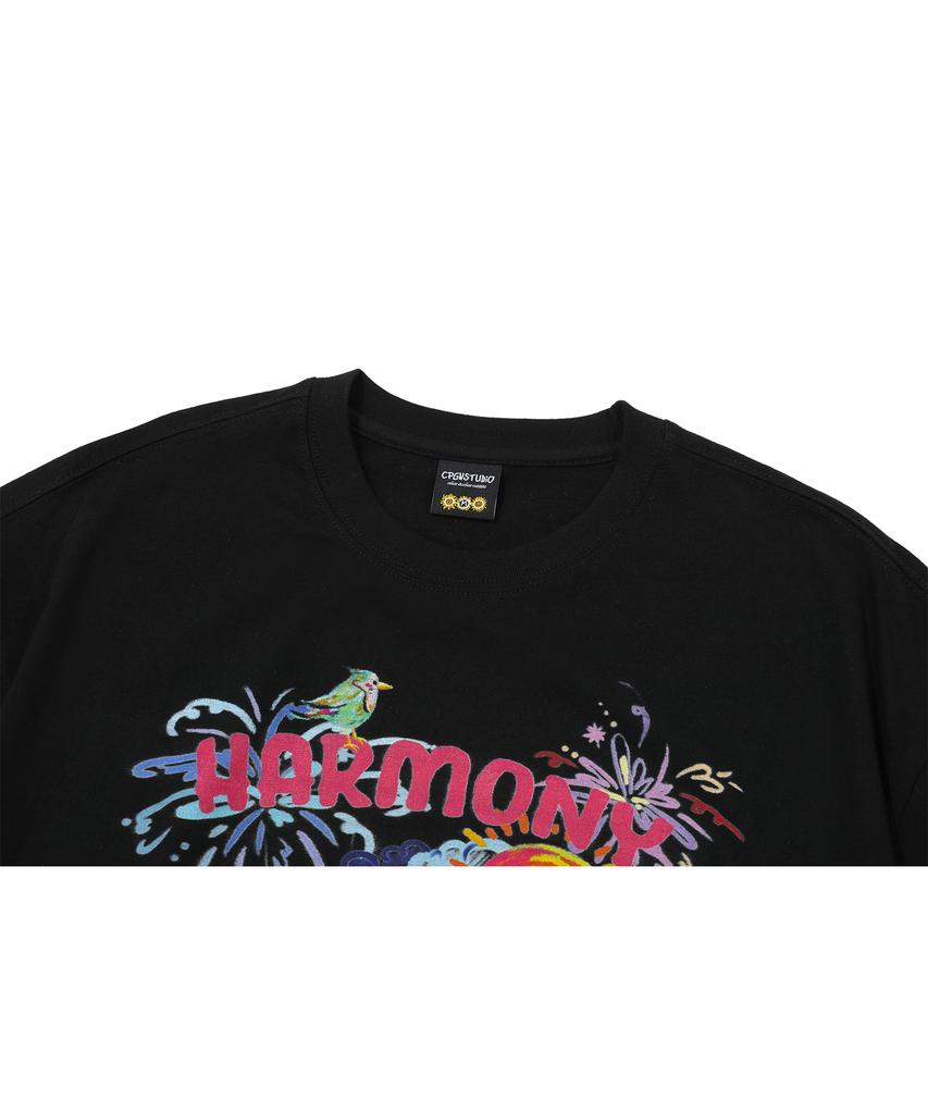CPGN STUDIO Dtp Harmony Together Short Sleeve T-Shirt Black