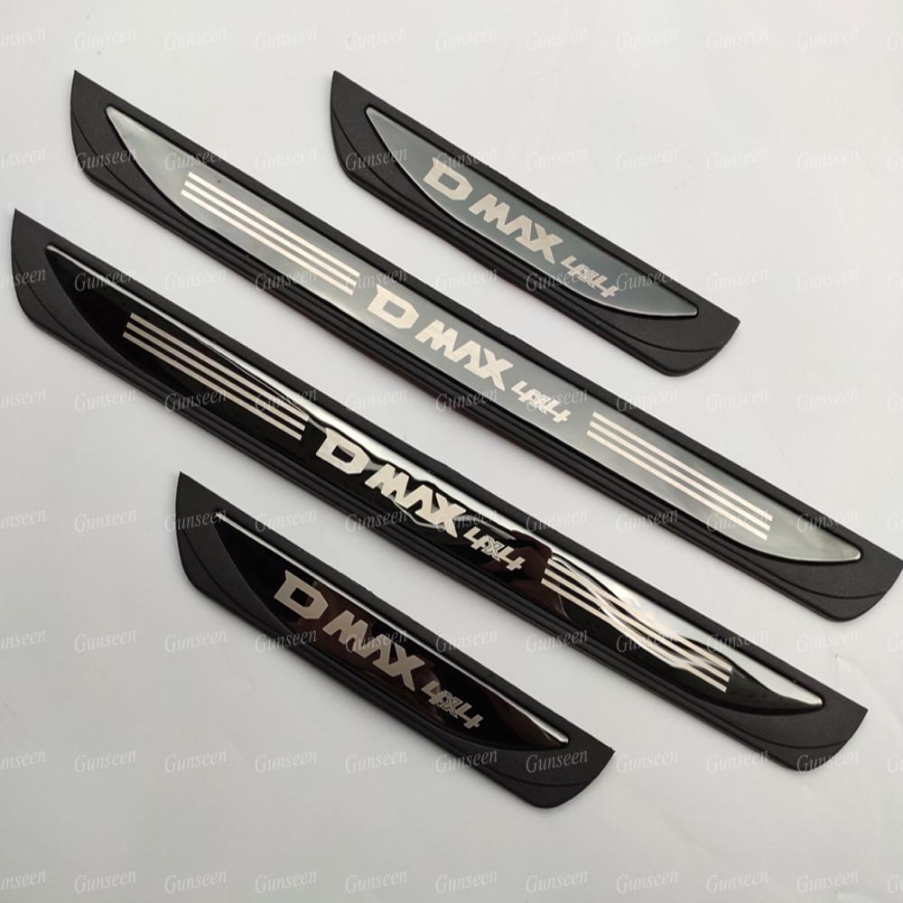 

For Isuzu D Max 4x4 D-Max Door Sill Protector Threshold Plate Trim Car Accessories Interior Pedal Styling 2024 2025 чёрный