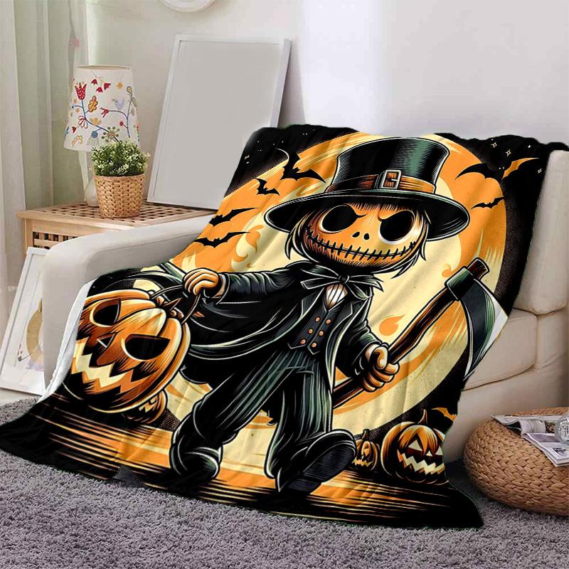 1pc Halloween Demon Blanket Soft Warms for Home Decor Gift, Living Room, Travel, Camping, Car Blankets
