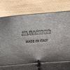 Used JIL SANDER Flat Shopper Square Tote Bag Canvas Leather Beige Black Used Women