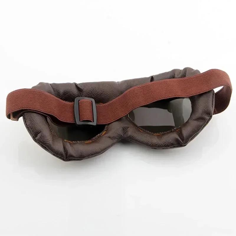 Ochelari de protecție retro pentru motocicletă Ochelari de protecție vintage pentru moto clasică pentru cască de cupru Harley Pilot Steampunk ATV