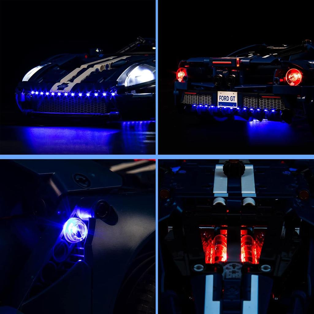 VONADO LED Işık Seti Lego 2022 Ford GT 42154 ile Uyumlu, Uzaktan Kumandalı Technic Ford GT Işık Kiti Lego Araba ile Uyumlu Yetişkinler için 42154 (HAYIR