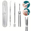 3/10Pcs Stainless Steel 7 Piece Pedicure Manicure Tool Kit Non Slip Handle Storage Case For Home Salon Nail Care