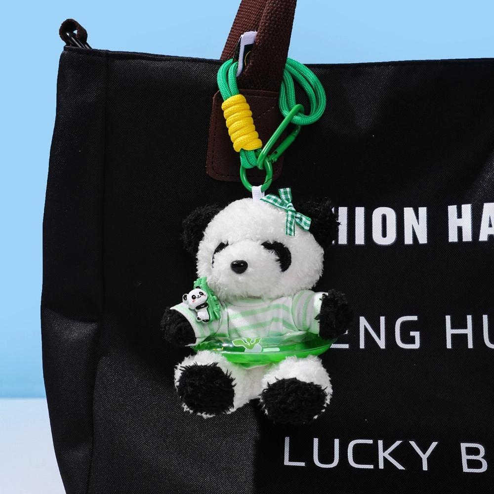 Animals Doll Cartoon Pilot Otter Keychain Decorations Panda Puppy Plush Doll Otter Keyring  Unisex