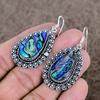 Abalone Shell Gemstone Handmade 925 Sterling Silver Jewelry Earring 2.17" KKG-696