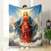 Our Lady of Grace Rosary Cloud Blanket  Printed Blanket for Living Room Bed Couch Lunch Break Soft Cozy Blanket for Friend's Festival Gift