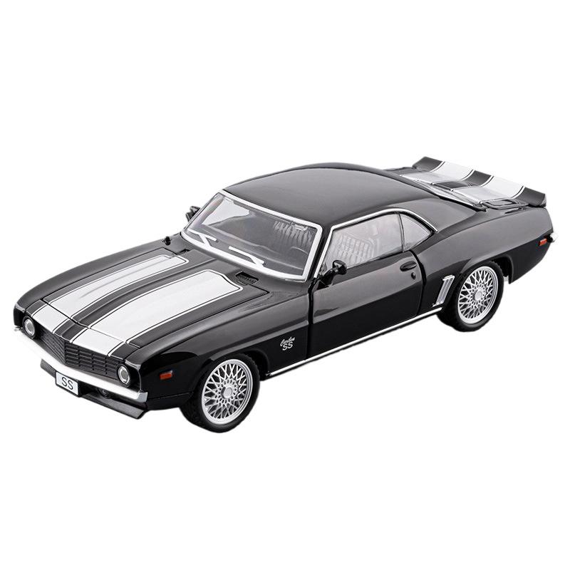 

1/32 Chevrolet Camaro SS Supercar Alloy Car Model Sound and Light Pull Back Children s Toy Collectibles Birthday Gift чорний