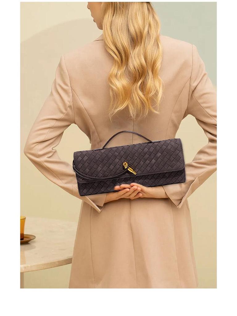 New Suede Hand-Woven Crossbody Shoulder Bag - Versatile Autumn/Winter Handbag