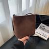 Retro Suede Hasp Sweet Shoulder Bags Sewing Thread Concise Women's Handbags High Quality Versatile Small Square Bag CLE