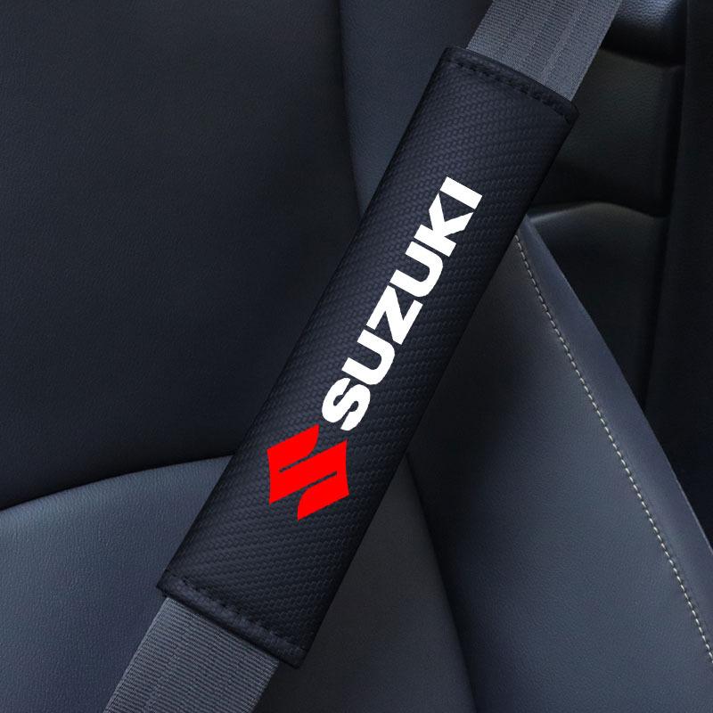 2Pcs Car Shoulder Cover Cushion Seat Belt Pad Auto Pad for Suzuki Grand Vitara ALTO Ciaz IGNIS Jimny Jeemny Car Accessorie