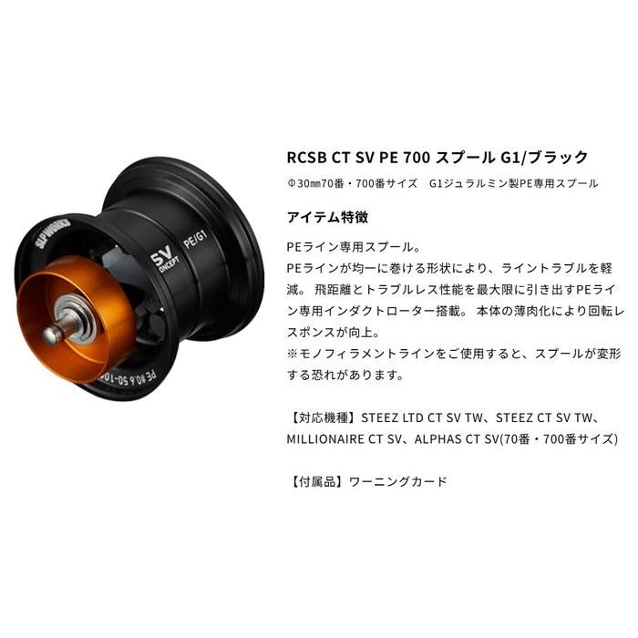 SLP WORKS SLPW RCSB CT SV PE 700 Spool G1 Black 8g