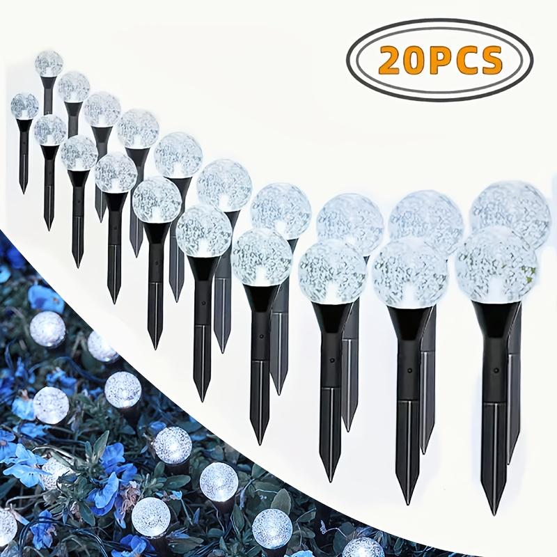 Solar Inground Bubble Globe Light 20 LED Pathway Light Outdoor Waterproof Landscape Lighting Lamps For gardens Patio Lawn Party