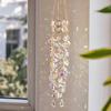 Faux Crystal Wind Chime for Outside, Window Hanging Sun Catcher, Prism Rainbow Maker Pendant for Home, Garden, Patio, Porch