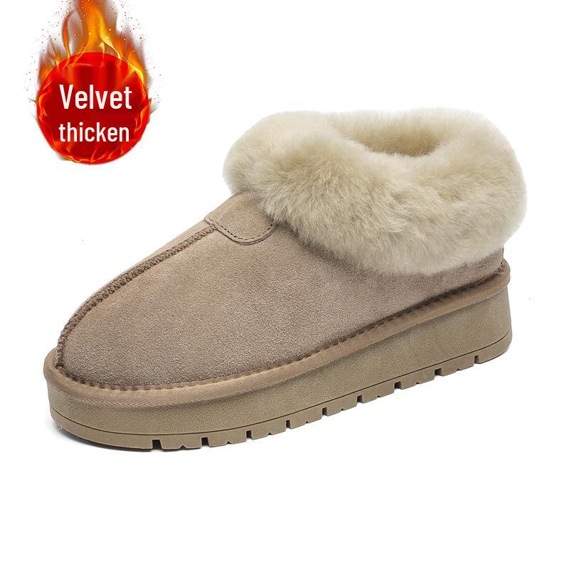 

Женские утолщенные зимние короткие ботинки из овчины и шерсти - Флисовая подкладка EU 40