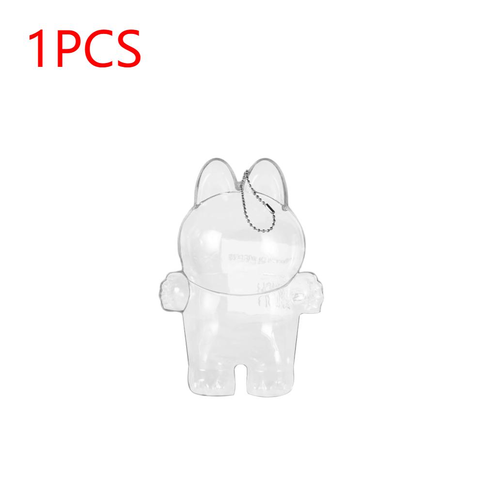 For Labubu Transparent Protective Cover Monster Toy Elf Doll Cover Storage Box Cute Elf Plushie Display Cover for Party Dolls