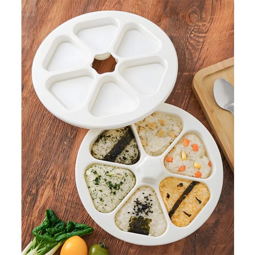 SINCA Polypropylen Onigiri-former, 6-hulroms Onigiri-form, Risball-lager for risballer (I samsvar med matvarehygieneloven), Risballmaskin, Onigirazu P