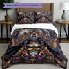 3pcs Duvet Cover Set (1*Duvet Cover + 2*Pillowcase, Without Core), Batman Print Bedding Set, Bedroom Decor, All‑Season, Birthday Gift