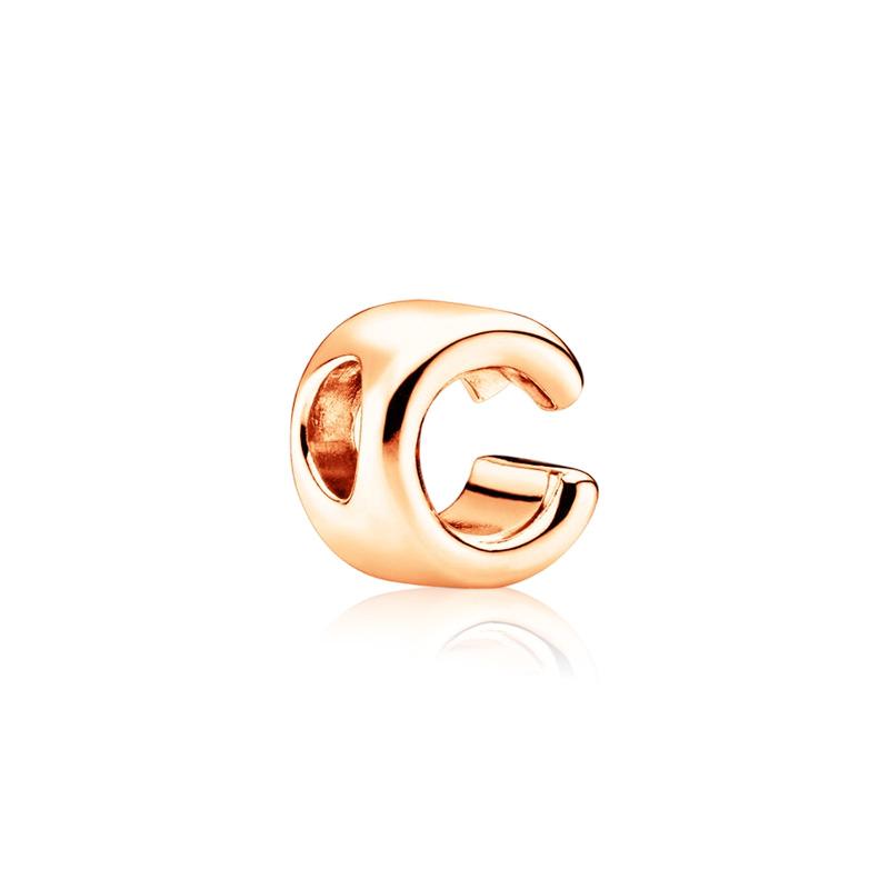 Sparking Rose Gold Plated 26AZ Letter Charm Bead Charms Dangle Compatible With copper Authentic Snake Bracelets Necklaces Bead Charms Ideal For Diy J