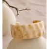 Eetit 55mm Beige Resin Acrylic Wide Cuff Statement Bracelet Bangle for Women Waterproof Trendy Fashion Jewelry Wholesale Gift