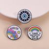 25 Styles Multi Theme Cute Multicolor Round Enamel Pins Animals Read Book Letter Brooches Lapel Badge Jewelry Gifts for Friends