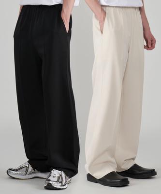 UNTAPPED STUDIO [2Pack] Semi-Wide Elastic Waist Slacks 3 Colors