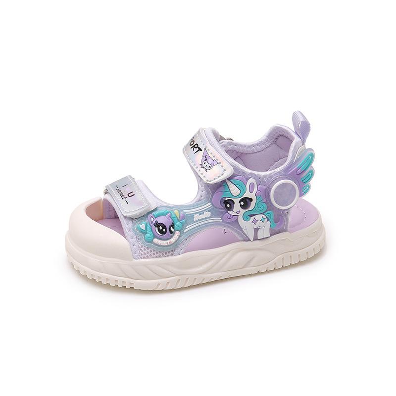Girls light bag head sandals 2025 new summer infant soft-soled toddler shoes casual shoes baby girl shoes