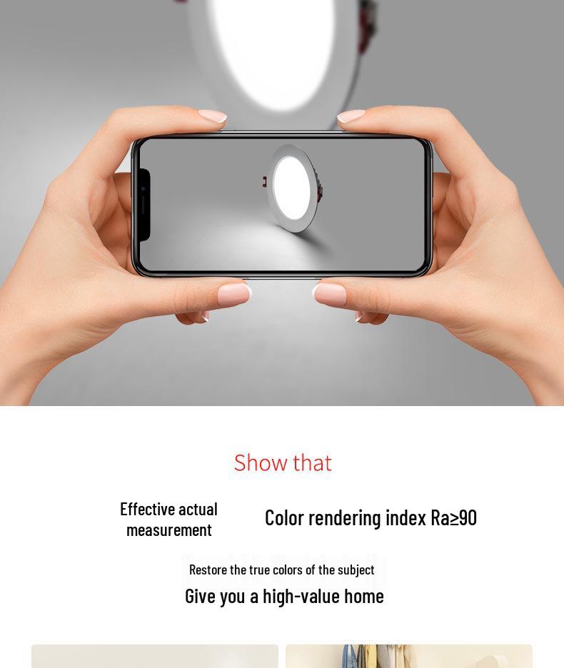 Ultra-Thin LED Downlight, 2.5 & 6 Inch Recessed Ceiling Light, 18W High Luminous Efficacy for Commercial Spaces