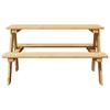 Children S Table with Benches IRUN 90x79.5x50 Cm Solid Wood