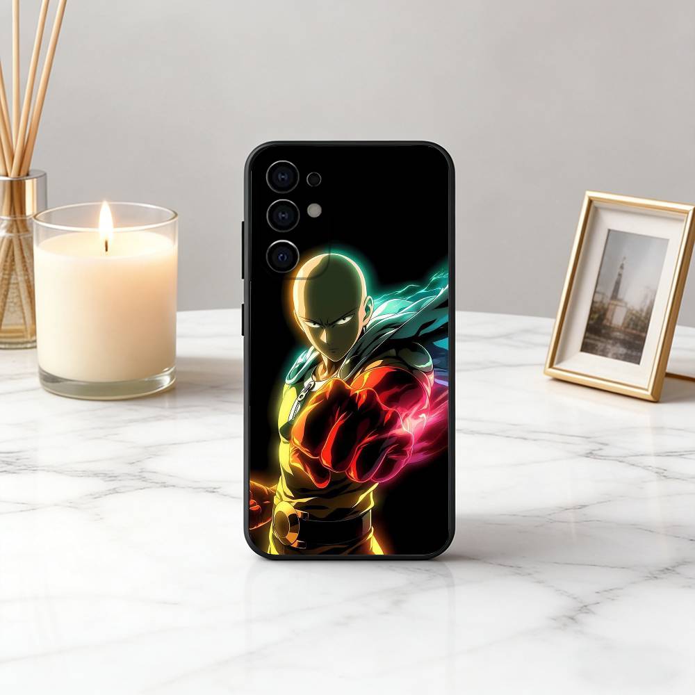 Cool Power O-One P-Punchs Man-opm Phone Case Black Silicone Soft For Samsung S25,S24,S21,S22,S23,S30,Ultra,S20,Plus,Fe,Lite