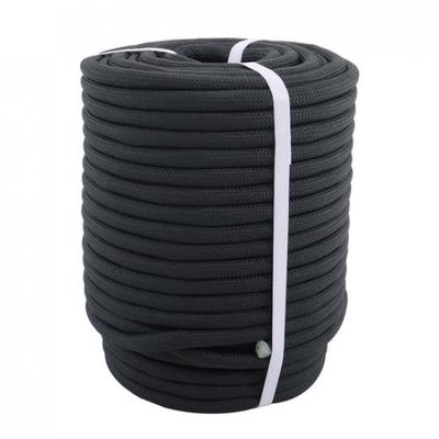 Black Double Braided Polyester Rope Strong Arborist Rigging 48 Strand 1/2" X150'