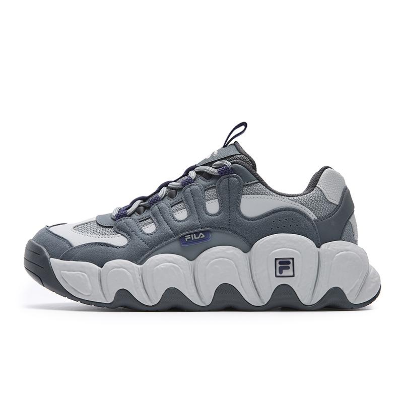 New FILA Modern Cushioning Abrasion Resistant Lightweight Low top Casual Shoes Men's Solar Rock Gray F12M531139FTG
